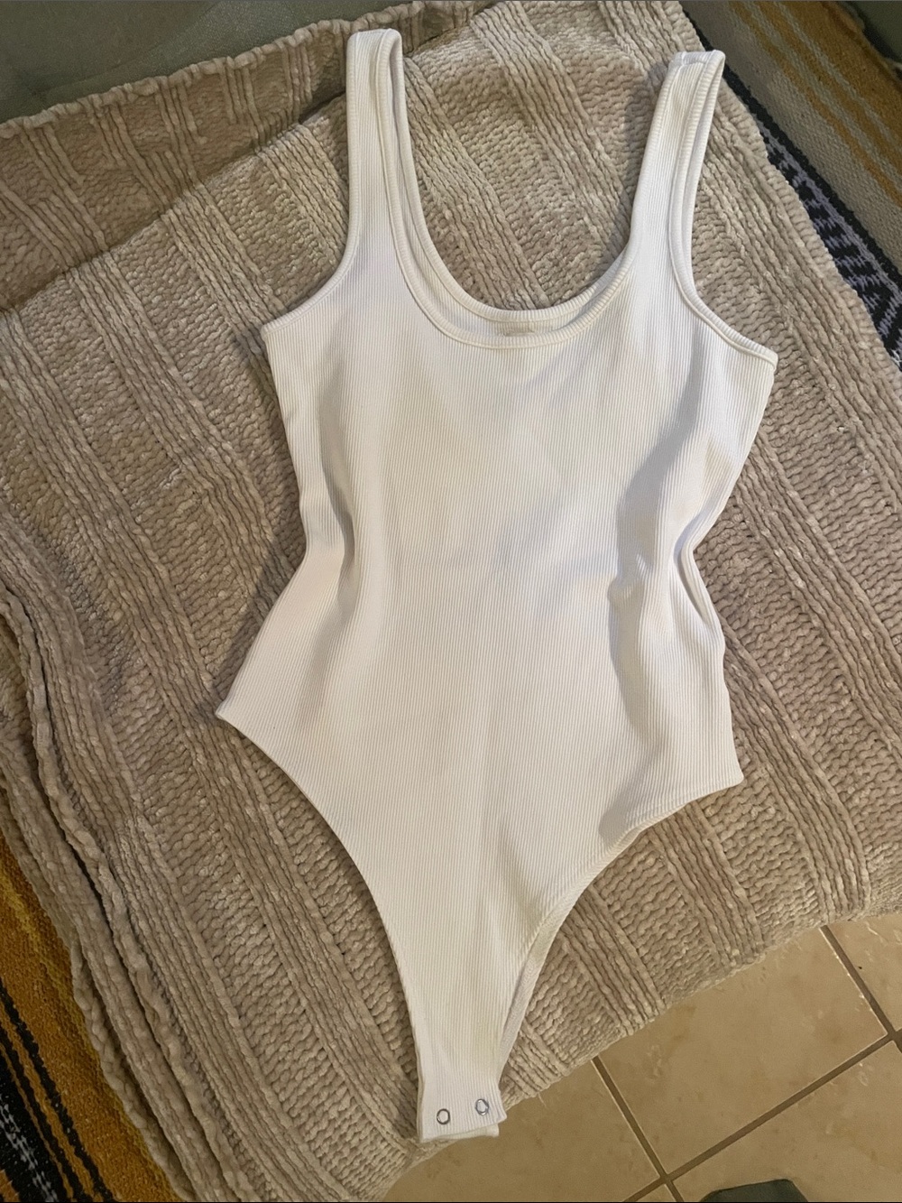 L'AGENCE Nica Scoop Neck Ribbed Bodysuit NWOT